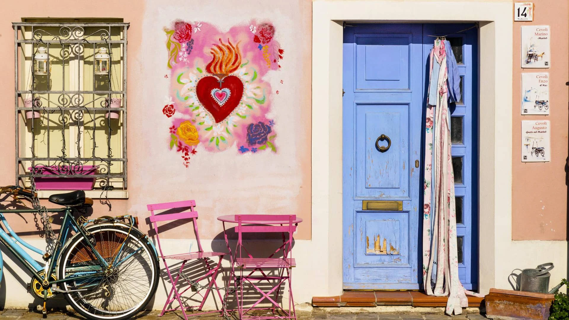 Casa colorata del Borgo San Giuliano di Rimini