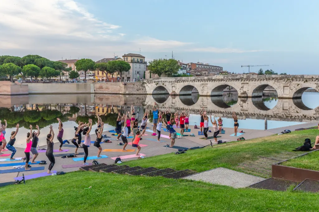 allenamenti sull'invaso del ponte
